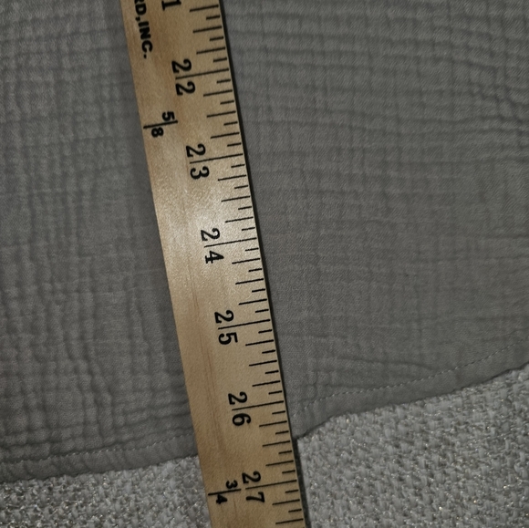 Shannon Passero Colorblock Button Up Gauzy 100% Cotton Shirt.  Tan Cream.  Lg - Picture 10 of 13